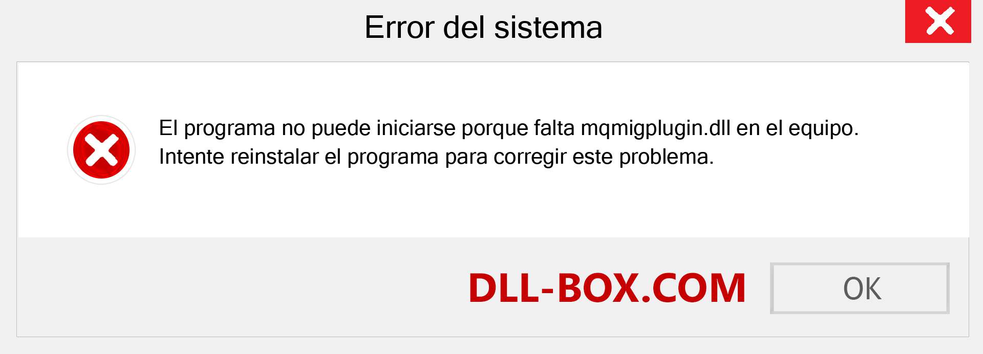 ¿Falta el archivo mqmigplugin.dll ?. Descargar para Windows 7, 8, 10 - Corregir mqmigplugin dll Missing Error en Windows, fotos, imágenes