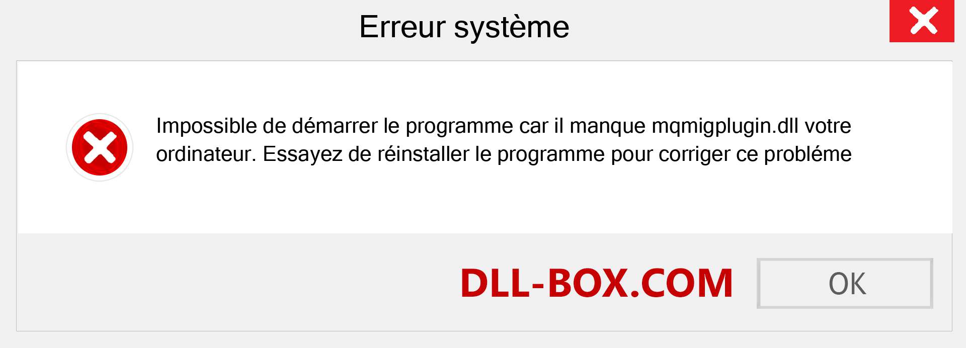 Le fichier mqmigplugin.dll est manquant ?. Télécharger pour Windows 7, 8, 10 - Correction de l'erreur manquante mqmigplugin dll sur Windows, photos, images